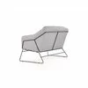 Canapea Soft 2XL, catifea premium, structură metalică și oțel mat, 125x77x83 cm, gri deschis/negru picture - 3