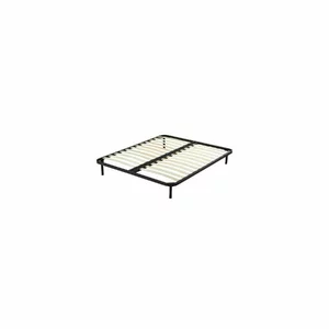 Somieră metalică fixă cu picioare, lamele elastice din fag stratificat, 180x200 cm