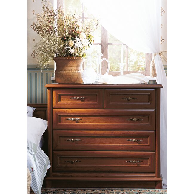 Comodă Sonata 5S/10, design clasic, 5 sertare spațioase, structură PAL laminat + MDF, glisiere cu bile, 101x45x90.5 cm