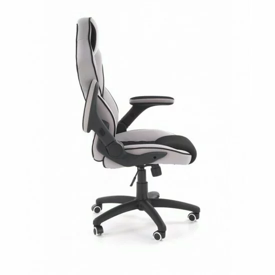 Scaun Sonic, mecanism TILT, stofă și piele ecologică, 68x70x115-124 cm, negru/gri picture - 2