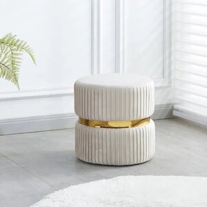 Taburet Bijou 41x45 cm Bej /Auriu