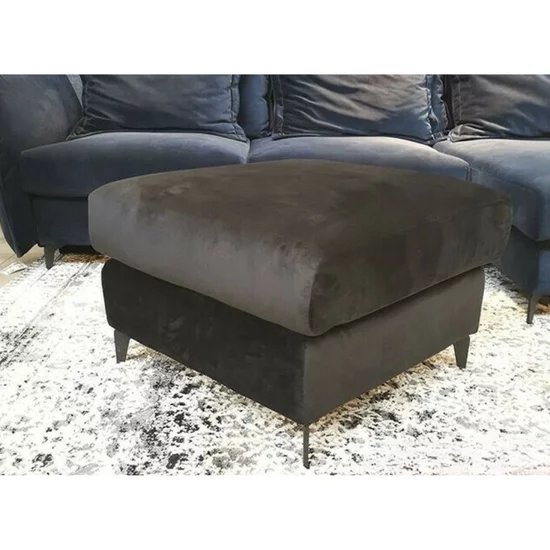 Taburet Carmen tapițat, șezut confortabil, structură rezistentă, 110x85x46 cm, gri picture - 2