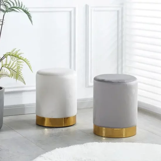 Taburet Noelle, design compact și versatil, tapițerie moale și bază stabilă, 32.5x43 cm, gri picture - 5