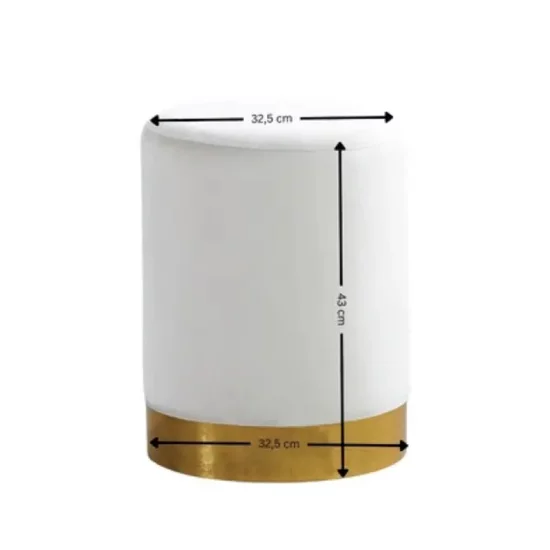 Taburet Noelle, design compact și versatil, tapițerie moale și bază stabilă, 32.5x43 cm, gri picture - 3