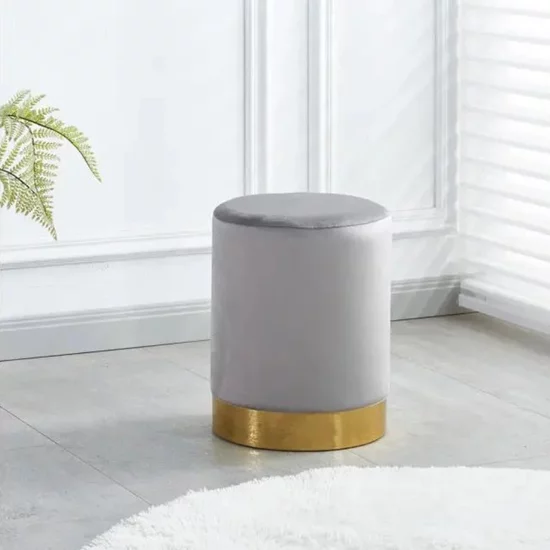 Taburet Noelle, design compact și versatil, tapițerie moale și bază stabilă, 32.5x43 cm, gri picture - 2