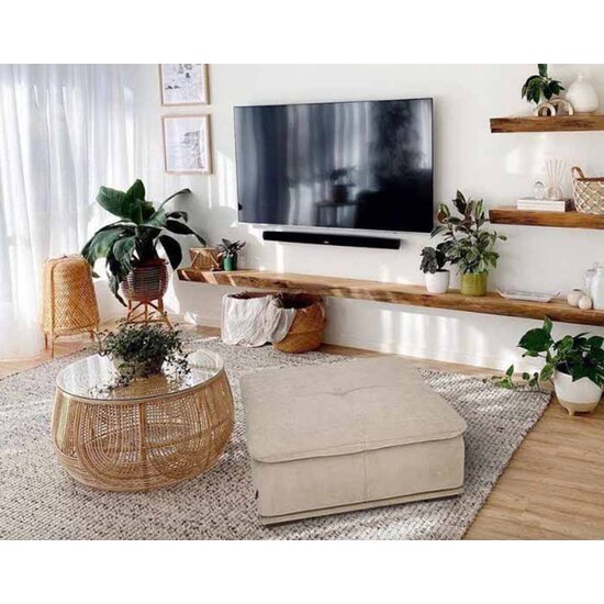 Taburet pe rotile Philadelphia, șezut tapițat, structură lemn masiv, 87x78 cm, personalizabil picture - 2