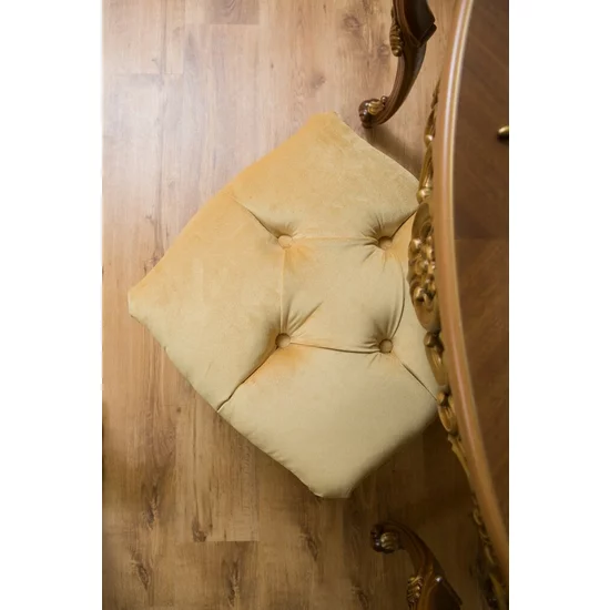 Taburet Vicky, capitonat și confortabil, lemn masiv și MDF, 48x48x50 cm, culoare personalizabilă picture - 2