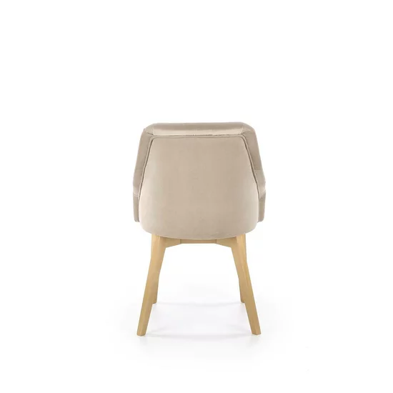 Scaun Toledo 2, design modern, stofă + cadru metalic, 51x55x82 cm, crem / stejar picture - 4