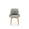 Scaun Toledo 2, design modern, stofă + cadru metalic, 51x55x82 cm, gri / stejar picture - 2