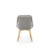 Scaun Toledo 2, design modern, stofă + cadru metalic, 51x55x82 cm, gri / stejar picture - 4