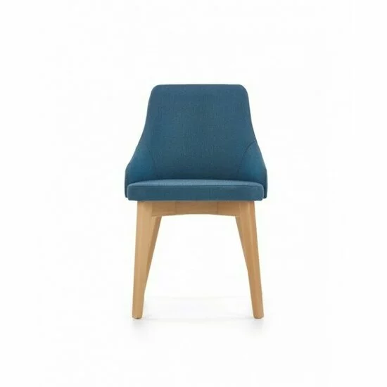 Scaun Toledo, tapițerie confortabilă, stofă + cadru metalic, 51x55x82 cm, albastru / stejar picture - 2