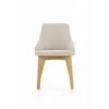 Scaun Toledo, tapițerie confortabilă, stofă + cadru metalic, 51x55x82 cm, crem / stejar picture - 2