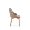 Scaun Toledo, tapițerie confortabilă, stofă + cadru metalic, 51x55x82 cm, bej / stejar picture - 3