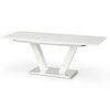 Masă Vision extensibilă, MDF lucios + oțel inoxidabil, 160-200x90x76 cm, alb picture - 3