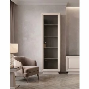 Vitrina Largo REG1W cu usa de vitrina si polite 61,5x38x204 cm h culoare cashmire