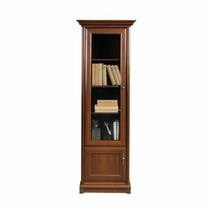 Vitrină Sonata 1DL/1DP, stil clasic, sticlă teșită, cadru MDF, PAL laminat, 71x205x43 cm