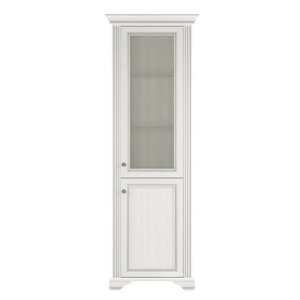 Vitrina White 1d1w 76x43x221 cm Frasin Alb/ Pin Argintiu