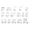 Vitrina White 2d2w 126x43x221 Frasin Alb/ Pin Argintiu picture - 2