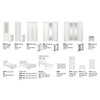 Vitrina White 2d2w 126x43x221 Frasin Alb/ Pin Argintiu picture - 3
