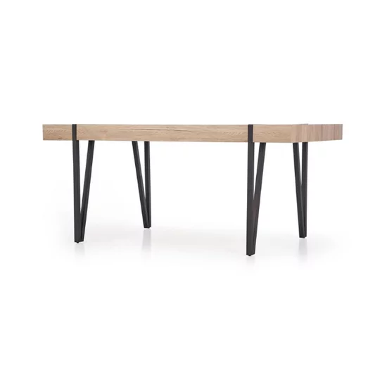 Masă Yohann, MDF laminat și oțel mat, 170x90x76 cm, stejar San Remo/negru picture - 4