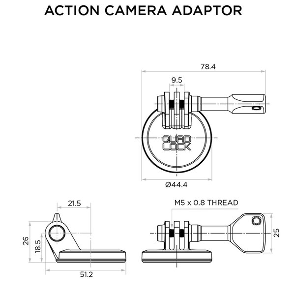 Adaptor pentru camerele de actiune Quad Lock® picture - 8