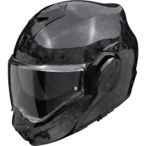 Casca modulara flip-back SCORPION EXO-TECH EVO ONYX SOLID CARBON