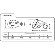 Husa triciclu impermeabila OXFORD AQUATEX MP3/3 Wheeler
