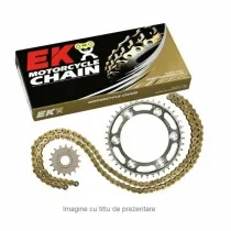 Kit de lant EK Supreme QX-Ring MVXZ2 15/43T Auriu/Auriu, GAMA NOUA 100KAW105SNG