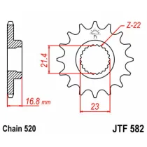 Pinion fata JT JTF582.16 16T, 520