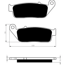 Placute frana fata 014 S3 GOLDFREN