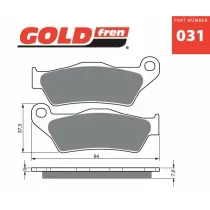 Placute frana fata 031 S3 GOLDFREN