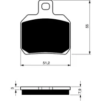 Placute frana fata 152 AD GOLDFREN
