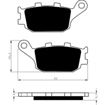 Placute frana spate 021 AD GOLDFREN