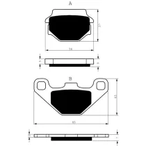 Placute frana spate 084 K1 GOLDFREN