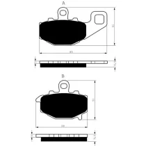 Placute frana spate 093 S3 GOLDFREN
