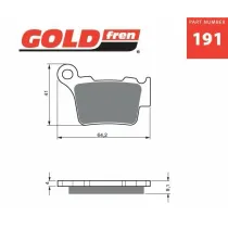 Placute frana spate 191 AD GOLDFREN