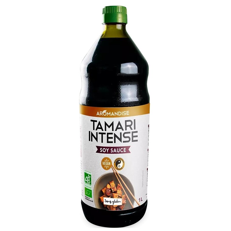 Sos de soia Tamari intens bio Aromandise 1L - Fermentat natural și fără gluten