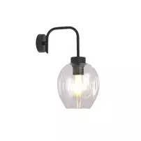 Aplica Emibig Lukka 1 negru/transparent