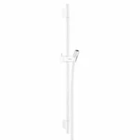 Bara cu furtun de dus Hansgrohe Unica S Puro 65 cm alb mat