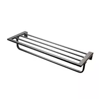 Bara portprosop cu raft FDesign Piazza 60 cm negru mat