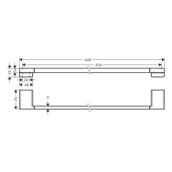 Bara portprossop Hansgrohe AddStoris crom lucios picture - 2