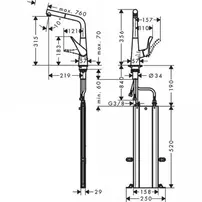 Baterie bucatarie cu dus extractibil crom periat Hansgrohe Metris M71 320 sBox cu 1 jet picture - 2