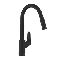 Baterie bucatarie cu dus extractibil Hansgrohe Focus M41 240 negru mat