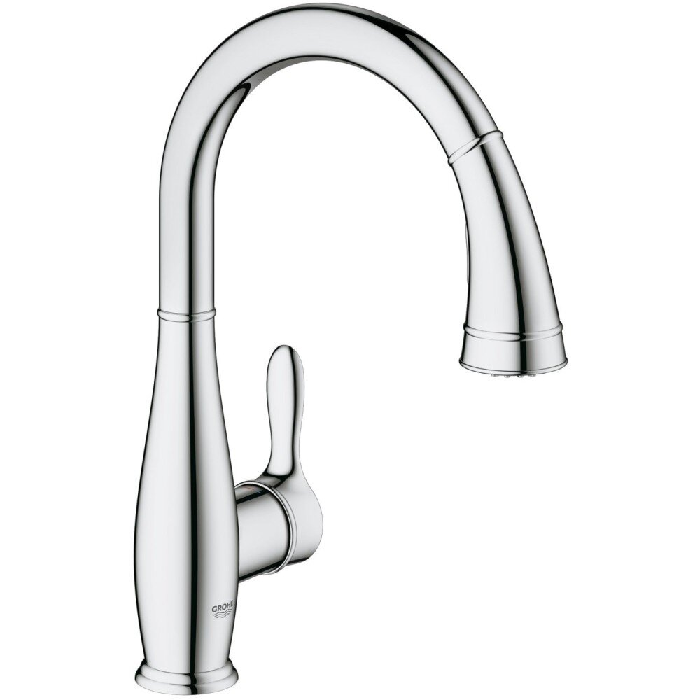 Baterie bucatarie cu dus extractibil Grohe Parkfield crom lucios Baterie