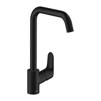 Baterie bucatarie Hansgrohe Focus M41 260 monocomanda negru mat picture - 1