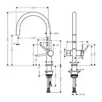 Baterie bucatarie Hansgrohe Talis M54 220 crom cu 1 tip de jet picture - 2