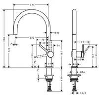 Baterie bucatarie monocomanda crom periat Hansgrohe Talis M54 220 cu 1 jet picture - 2