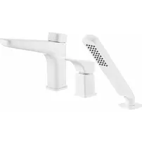 Baterie cada – dus monocomanda Deante Hiacynt alb cu set de dus