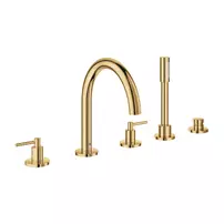 Baterie cada - dus Grohe Atrio auriu lucios Cool Sunrise 5 elemente