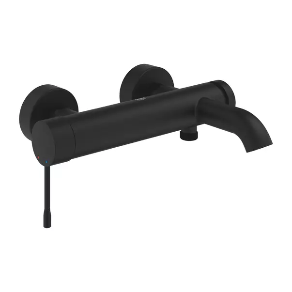 Baterie cada - dus Grohe Essence negru mat Phantom Black